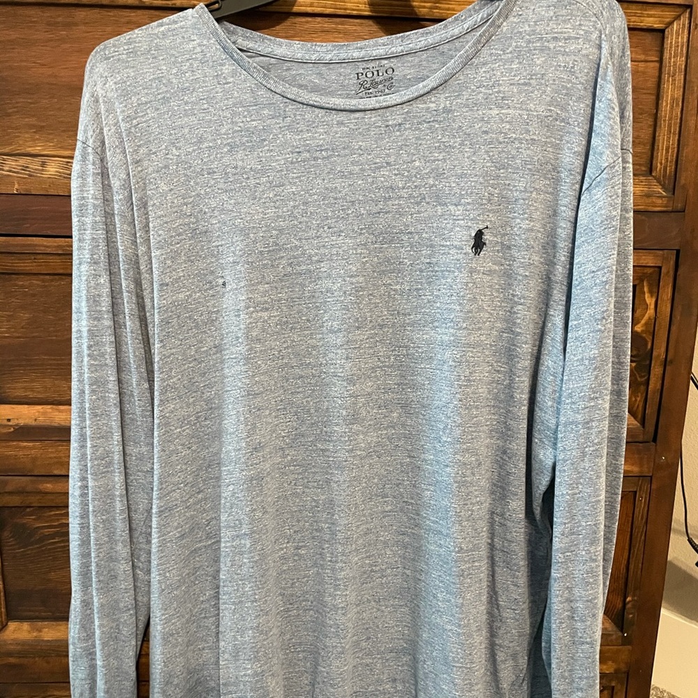 Blue polo long sleeves